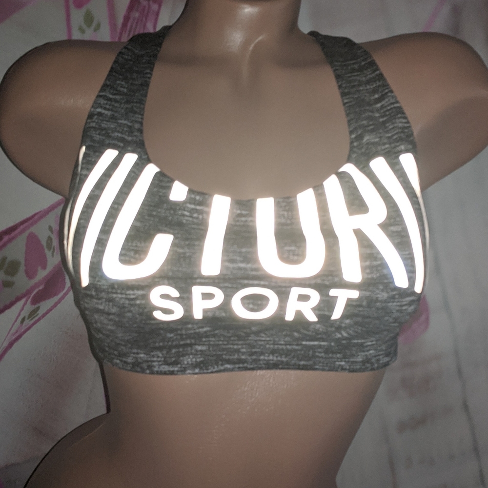 VS Sport Bra Victoria Mesh Strappy marl flash
